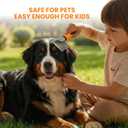 Poodle Dematting Fur Rake Comb Brush for Dogs and Cats - Long 2.5" Steel Safety Blades Metal Comb for Detangling Matted or Knotted Undercoat Hair (Orange)