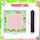 31.5" x 31.5" Floral Mahjong Mat for Table, Flower Mahjong Table Covers with Carrying Bag, Non-Slip Noise Reduction Game Tables Cover for Poker Card Board Tile Games