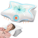 DONAMA Cervical Pillow,Contour Memory Foam Pillow Ergonomic Neck Support Pillow for Side,Back and Stomach Sleepers with Breathable Pillowcase