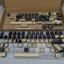 Sumgsn 173 Keys Doubleshot Keycaps Cherry Profile Apes Keycaps Set 7u Spacebar Fit for 61/64/87/104/108 Cherry Mx Switches ISO ANSI Layout Mechanical Keyboards Alice Keyboards