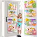 Upgraded Assembly Type Stuffed Animal Storage. Original Design & Patented, 4 Components Over the Door Organizer, Adjustable Stuffed Animals Storage, Suitable for Doors and Walls of Various Heights.
