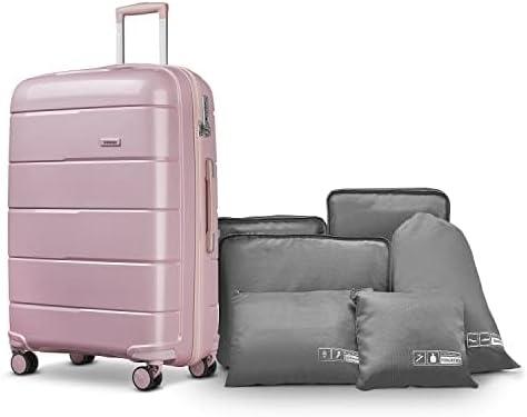 imiomo Large Luggage Hardside Suitcase Sets, 28 Inch Luggage Sets with Spinner Wheels, PP Luggage Sets Clearance with TSA Lock