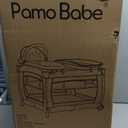 Pamo Babe Portable Playpen Foldable Playard for Baby and Toddler Mattress, Changing Table for Newborn Portable Playard (Black)