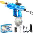 Upgraded Electric Water Gun for Adults Kids 26-32FT Long Range Squirt Gun Auto-Refill 800ml High Capacity Water Guns Toys with LED Light, Pool Beach Outdoor Summer Gift Toys for Kids Ages 6-12 (Blue), Medium to Large