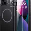 Diverbox for iPhone 13 Case [Compatible with MagSafe] [with Screen Protector ] [Shockproof] [Dropproof] Heavy Duty Protection Phone Case for Apple i Phone 13 (Black)