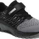 KUBUA Kids Sneakers for Boys Girls Running Tennis Shoes Lightweight Breathable Sport Athletic (Gray)
