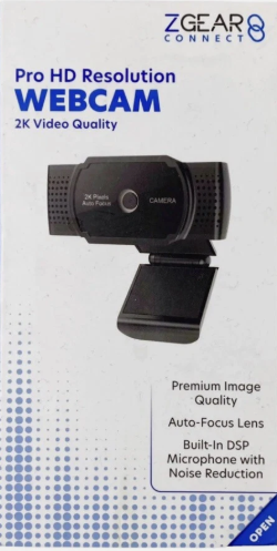 ZGear Connect Pro HD Resolution Webcam - 2K Video Quality - Black (CM-W5MPA-BK)