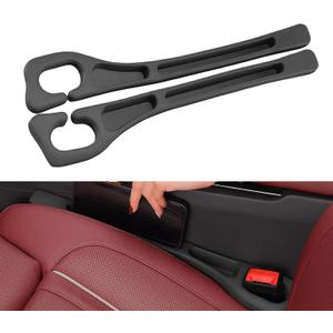 Car Seat Gap Filler Organizer 2 PCS Black Universal Seat Gap Plug Blocker Anti-Drop Console Catcher Phone Keys Storage for Car Truck SUV Auto Accessories Style1
