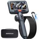 DEPSTECH Articulating Borescope Camera with Light: Dual Lens Industrial Endoscope with 4.5" Screen & 5FT Snake Cable, Video Inspection Scope Camera Automotive Tool for Wall, Pipe, Mechanic