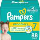 Pampers Baby Diapers - Swaddlers - Size 7, 88 Count, Ultra Absorbent Disposable Infant Diaper