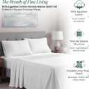 100% Cotton Percale Queen Sheet Set 2 Sheets and 2 Pillowcases White