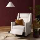 babyletto Kiwi Plus Electric Power Glider Recliner Nursery Chair w/USB Ports - Water & Stain Resistant Glider Rocking Chair for Nursery - GREENGUARD Gold Certified 270° Swivel Rocker Recliner - Cream