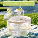 Petlex Bird Bath Indoor Automatic Parrot Shower Bathtub with Pump Recirculating Filtration Safe for Birds to Bathe or Drink, Perfect for Parakeets Budgie Cockatiels Lovebirds Finches Canaries