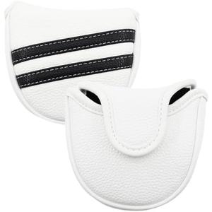 Golf Club Covers, 1pc Golf Headcovers for Woods and Driver Fairway Hybrids Women Men - Premium PU Leather with Interchangeable Tags & Magnetic Blade and Mallet Putter Covers