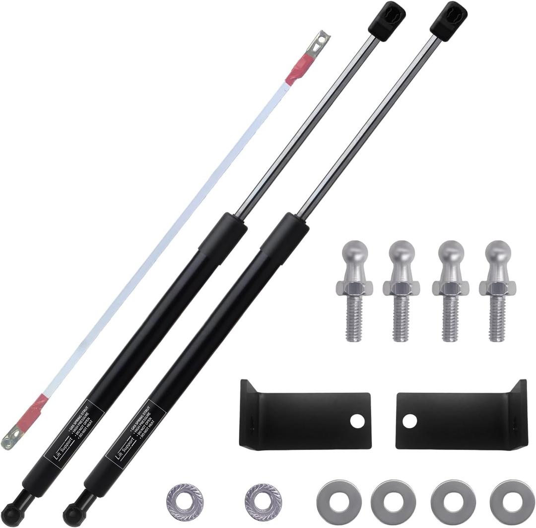Hood Lift Supports for 2020-2024 Ford Explorer, Gas Spring Struts Replacement (Fits Base/XLT/Limited/Platinum/ST), Hydraulic Bonnet Shocks & Prop Rod Kit - Easy Installation