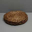 CENBOSS Woven Placemats (13.5" Set of 4, Brown Wash) Round Placemat, Wicker Place mats, Rattan Place mat, Plate Chargers
