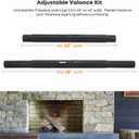 Stanbroil Adjustable Rod and Valance Kit for Fireplace Mesh Screen Curtain