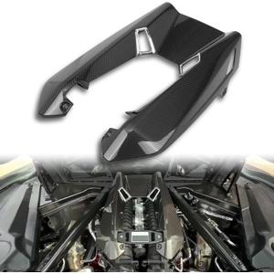 100% Carbon Fiber Engine Cover Fit for 2023-2026 Corvette C8 Z06 | Factory-Style LT6 Engine Bay Upgrade; Bolt-On with Original Mounting Holes, No Drilling; Helps Shield Against Dust & Debris