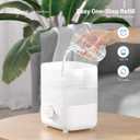 SimerSure Top Fill Humidifier, 2L Water Tank for Bedroom, 28H Long Lasting New White Air Humidifier for Large Room, Ultra Quiet 25dB Cool Mist for Baby, Plants, Office, Easy to Clean & Fill