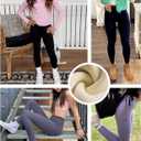 Girls Thermal Fleece Lined Leggings, Warm Winter Yoga Pants for Kids Toddlers Youth (Purple, XXL)