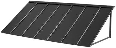 VEVOR Fixed Metal Awning 80 x 36 in Heavy-Duty Window Awning Door Canopy | Rain, Snow and Sunlight Protection for Door Entrance, Windows, Porches, Balconies, Stable Triangle Steel Frame for Exterior