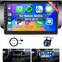 8Core4+64G Car Stereo for Nissan Sentra 2013-2017 Wireless CarPlay/Android Auto Android Radio with Qualcomm 10.1" IPS Touch Screen,BT5.1,DSP,GPS,SWC,Backup Camera for Nissan Sentra Car Radio