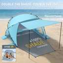 Elegear Beach Tent Sun Shelter with Canopy, CumbreX™ 4-6 Person Pop Up Beach Tent, Easy Setup UPF 50+ UV Protection Portable Lightweight Waterproof Cooler Family Beach Cabana Sun Shade Shelter - Blue