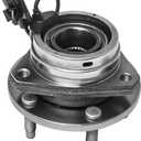 Front Wheel Hub and Bearing Assembly (5 Lug Hub) Compatible With 08-10 Chevrolet Cobalt HHR (SS Models) 04-12 Malibu 05-10 Pontiac G6 07-09 Saturn Aura AUQDD 513214 [4-Wheel ABS Models Only]