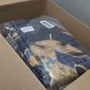 GENIMO 8x10 Area Rugs for Living Room, Machine Washable Non Slip Vintage Retro Rugs, Low Pile Soft Chenille Print Rug for Bedroom, Dining Room, Home Office, Leafy Twilight