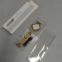 MioHHR Solid Stainless Steel Band Compatible with Apple Watch 38mm 40mm, Metal Strap with Soft TPU Case for iWatch Series 6 5 4 3 2 1 SE Women and Men (Gold, 38/40 mm)