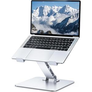 Adjustable Ergonomic Laptop Stand for Desk, Foldable Computer Stand, Stable Aluminum Lectern Notebook Riser & Portable Laptop Holder Mount Compatible with 10-16" MacBook Pro/Air, Dell, HP