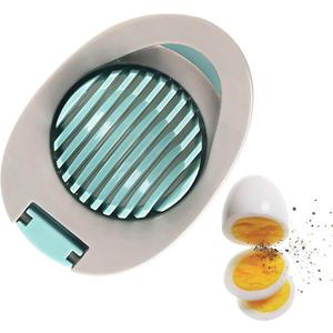 3 x Egg Slicer for Hard Boiled Eggs Cutter with Stainless Steel Wire Dishwasher Safe (Green)