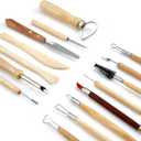 TEMONTIAN Pottery Tool KitClay Sculpting Tools,43 Pcs Double Sided Pottery Wheel Tools for AdultsPottery Carving ToolsPottery Kiln Tools at HomeCeramics Tools Set with Carrying Case Bag and Apron (BLACK)