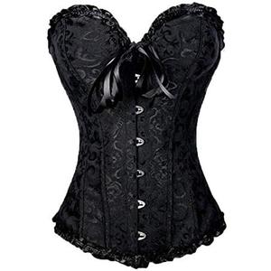Cjfdfy Women's Lace Up Bustier Corset Tops Adjustable Sexy Trendy Overbust Shapewear Large 