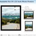 Wood 15x21 Picture Frame Black for Wall Hanging, 15 x 21 Frame Photo Frame for Wall Horizontally or Vertically, Black, 1 Pack