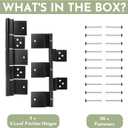 2 Pack RV Entry Door Hinge Kit, 5 Leaf RV Entry Door Friction Hinge Kit fit for 5th Wheel, Travel Trailer, Motorhome, Camper Friction Door Hinges