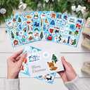 2 x 288 Pieces Winter Stickers Snowflake Holiday Party Sticker Hello Winter Sticker for Water Bottles Snowman Penguin Stickers for Envelopes Cards Crafts Scrapbooking School Classroom