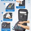 WONHOX Vacuum Seal Travel Backpack with Air Pump Compression Vacpack Waterproof Carry On Backpack for Travel Women men with Vacuum System Laptop Airlines Approved Daypack Space Saver Bags Black