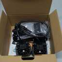 Auxbeam XP-Ultra Series 3 Inch Flood Beam LED Pods, 80W 9600LM 120 Wide Flood Lights, Amber White Dual Color, Off-Road Fog Lamp Cube Ditch Lights, for RZR Polaris Ford Bronco UTV ATV, Pair