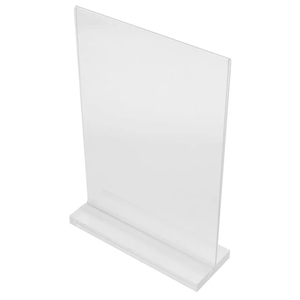 ARTIBETTER 6pcs Acrylic Table Sign Holders Double-sided Menu Display Stands Flyer Holder for Restaurant and Wedding