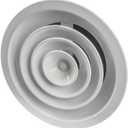 Repa Market 8" Inch Round Aluminum Ceiling Diffuser - Industrial Supply or Exhaust Ventilation - Vertical, Horizontal Air Flow - HVAC Air Conditioning Duct Cover for Home, Office, Warehouse 12" Inch