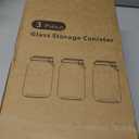 50oz Square Glass Food Storage Jars Storage Container with Clear Preserving Seal Wire Clip Fastening for Kitchen Canning Flour, Cereal, Pasta, Sugar, Beans