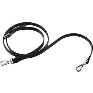 SEAVILIA Genuine Leather Purse Strap Replacement Crossbody Adjustable Long Thin Handmade Shoulder Handbags Strap (Thin (0.47" W x 43" to 51" L Adjustable), Black & Silver Hardware)