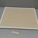 Emfogo Large Bulletin Board 23x18inch with Linen Rope Cork Boards Wall Decor Picture Framed Display Board Hanging Pin Board Vision Board Bulletin Cork Board for School Office Room Home Vintage White