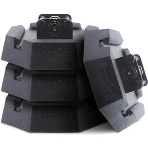 SnapPad SnapJack SJ (Pack of 4) | Two-Point Trailer Jack Stands Featuring 5.5" Metal Foot | Adds 61% Additional Surface Area, 3.79 lbs. Per Pad & 7.25" Total Width | Must-Have RV Accessories