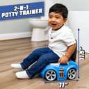 Hot Wheels Blue Race Car Potty Training Toilet, Race Car Potty Seat Includes Detachable Toddler Toilet Seat and Kids Potty, Ages 12 Months and Up