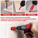 Goldblatt Diamond Drill Bits, 5 Pcs Set 1/4"", 5/16"", 3/8"", 3/4"" Drill Holesaw and 6mm Carbide Drill with Quick Fit Hex Shank for Ceramic Porcelain Tile Marble Granite (not for Wood), G02643