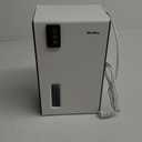 NineSky Dehumidifier for Home, 95 OZ Water Tank, (1000 sq.ft) Dehumidifiers for Bathroom Bedroom Basement with Auto Shut Off,7 Colors LED Light(White)