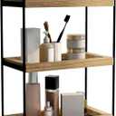 Dorhors 3 Tier Bathroom Counter Organizer,Countertop Bathroom Storage Shelf,Counter Tray and Vanity Organizer (Brown)