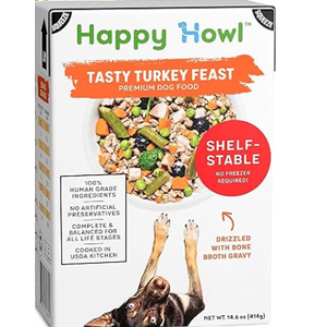 Happy Howl Variety Dog Food Pack, Human Grade, 14.6 oz 100% Human Grade, Chicken Free, All Life Stages, No Artificial Preservatives, Shelf-Stable Up to 2 Years, No Freezer Required, BBD: 05/11/2028